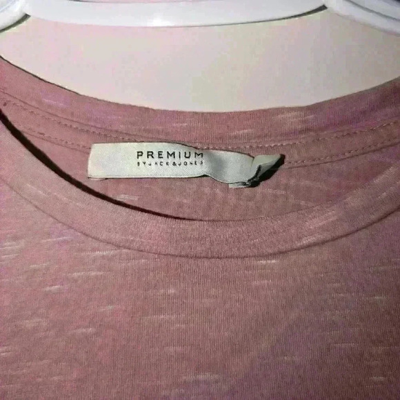 Premium Jack & Jones, Jpratlas Melange tee Crew, t-shirt, Pink and White, Size L - Picture 6 of 6